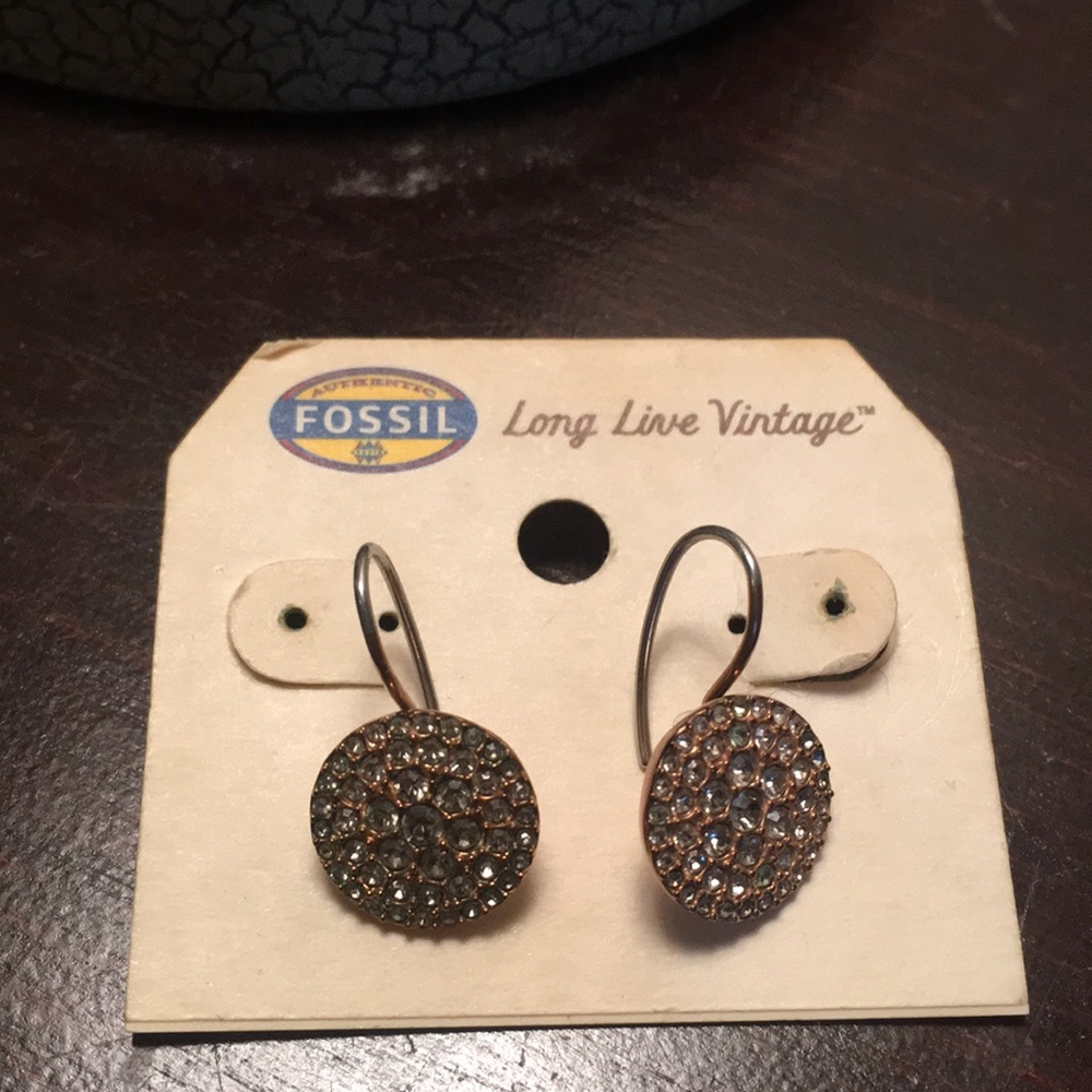 Fossil Rose Gold Earrings